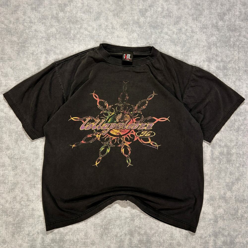 VTG Lollapalooza 1996 Tour T Shirt Giant XL Black Concert Festival Graphic USA